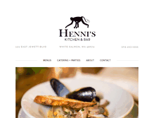 Tablet Screenshot of henniskitchenandbar.com